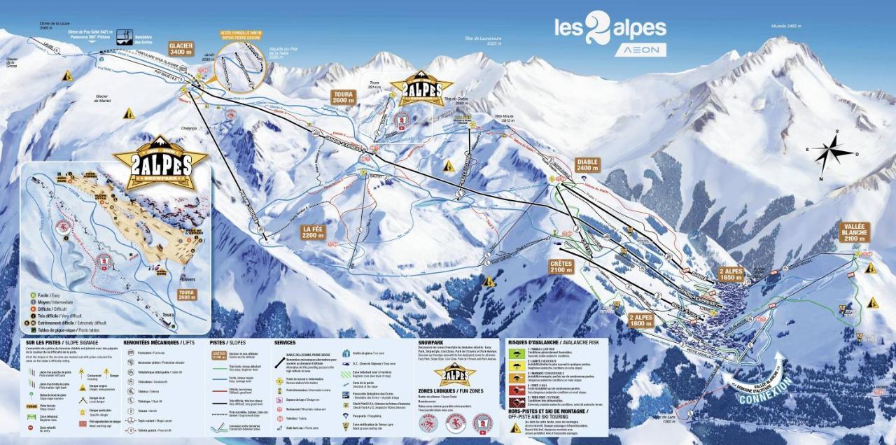 Studio Pied Des Pistes 4 Personnes レ・デュー・アルプ エクステリア 写真